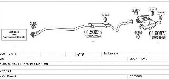 MTS C050368015608 Exhaust System